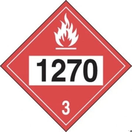 Accuform 4DIGIT DOT PLACARD HAZARD CLASS 3 MPL730FV50 MPL730FV50